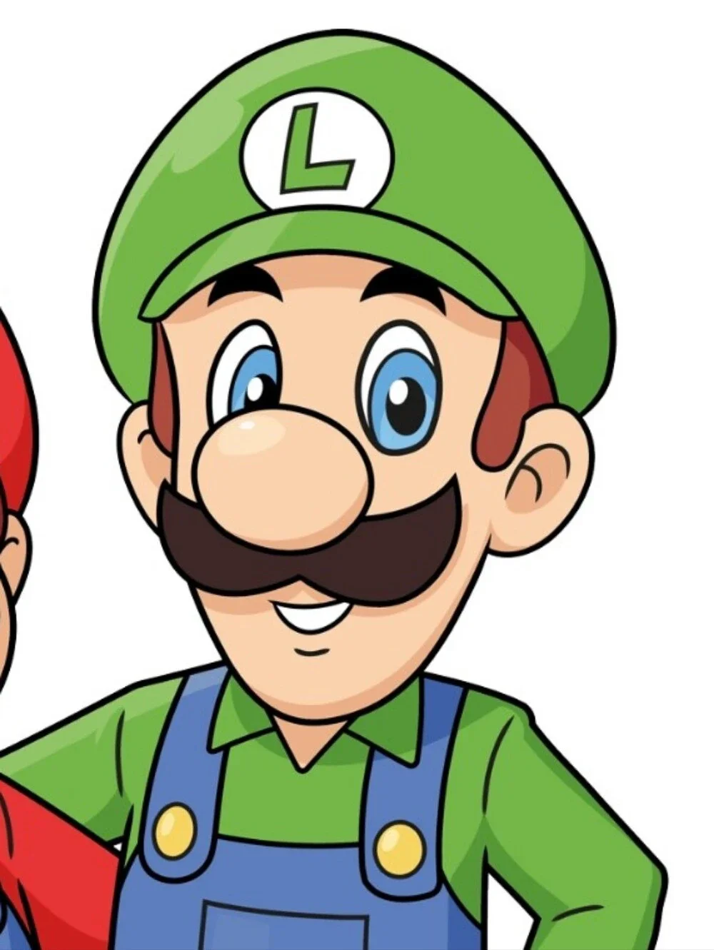 Luigi Deluxe Costume Accessories - Super Mario Brothers Luigi Green Cap, OS
